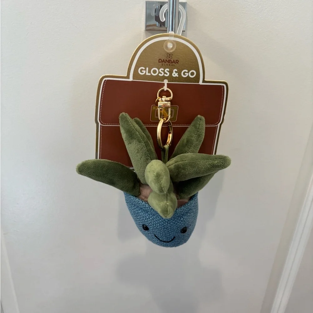NWT Plush Plant Keychain - Green and Blue
